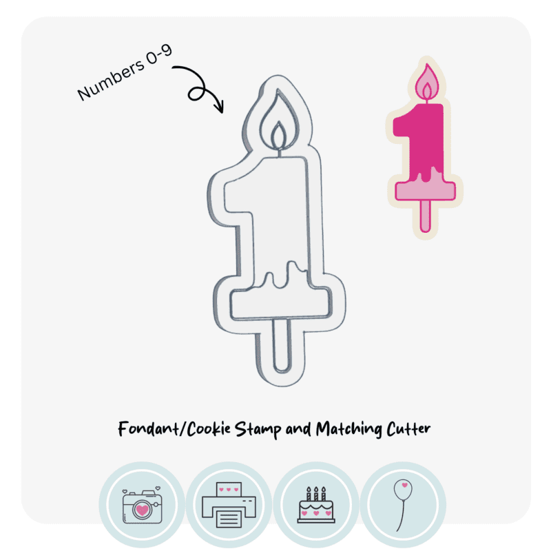 Number Candle Stamp and cutter